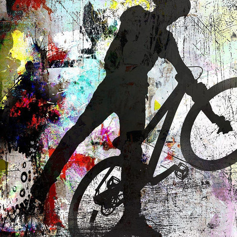 Extreme BMX 3 Black Modern Wood Framed Art Print by LightBoxJournal