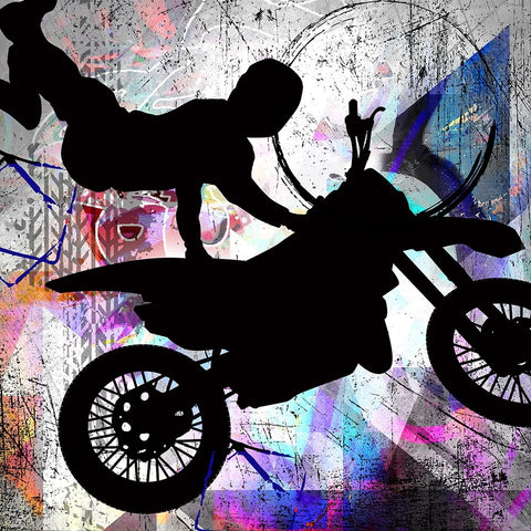 Extreme Motocross 2 Black Ornate Wood Framed Art Print with Double Matting by LightBoxJournal