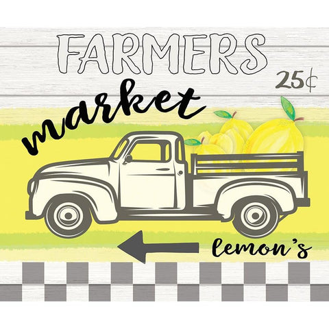 Farm House Lemon vintage sign 2 Black Modern Wood Framed Art Print with Double Matting by LightBoxJournal