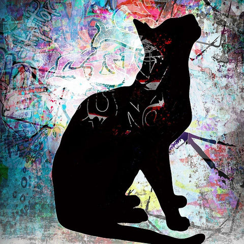 Playful Kitty 6 White Modern Wood Framed Art Print by LightBoxJournal