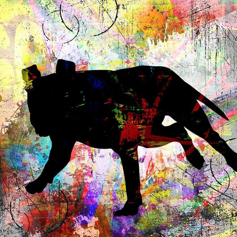 Playful Puppy 2 White Modern Wood Framed Art Print by LightBoxJournal