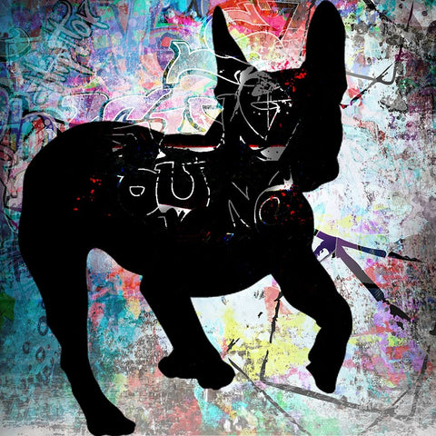 Playful Puppy 8 Black Ornate Wood Framed Art Print with Double Matting by LightBoxJournal