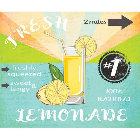 Simply Lemonade 1 Black Modern Wood Framed Art Print with Double Matting by LightBoxJournal