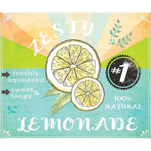 Simply Lemonade 2 Black Modern Wood Framed Art Print with Double Matting by LightBoxJournal