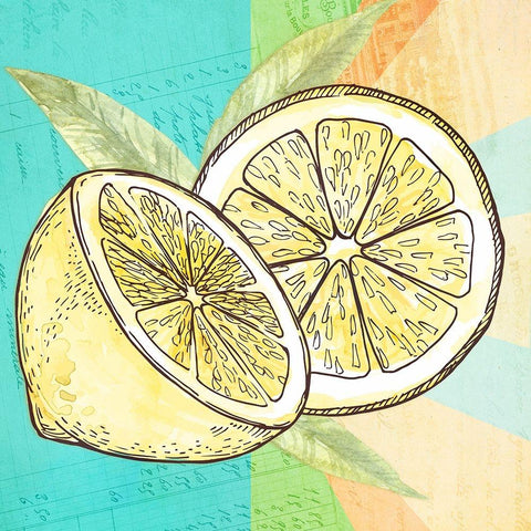 Simply Lemonade 5 White Modern Wood Framed Art Print by LightBoxJournal