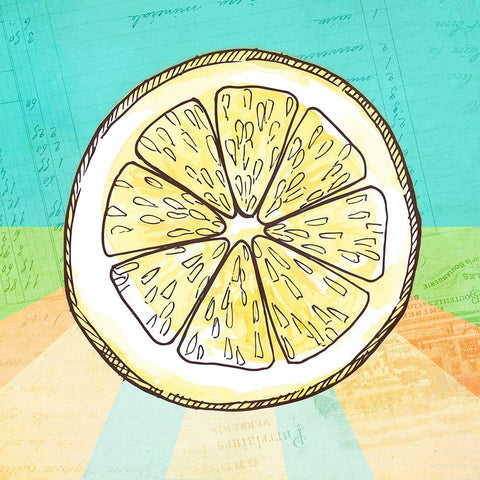 Simply Lemonade 6 White Modern Wood Framed Art Print by LightBoxJournal