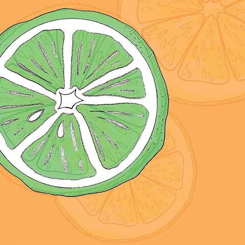 Summer time Citrus fun 2 White Modern Wood Framed Art Print by LightBoxJournal