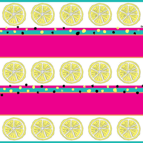 Summer time Lemon Pattern 3 White Modern Wood Framed Art Print by LightBoxJournal