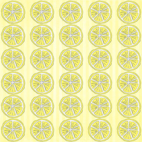 Summer time Lemon Pattern White Modern Wood Framed Art Print by LightBoxJournal