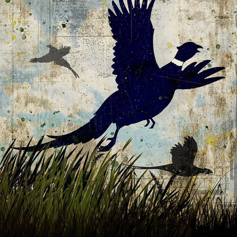 Classic Pointer 04 Pheasant White Modern Wood Framed Art Print with Double Matting by LightBoxJournal