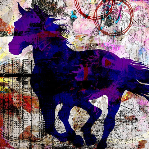 My Painted Pony 01 Black Ornate Wood Framed Art Print with Double Matting by LightBoxJournal