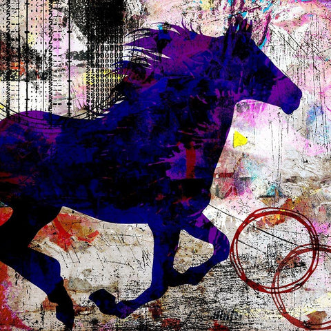 My Painted Pony 02 White Modern Wood Framed Art Print by LightBoxJournal