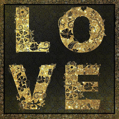 Forever Love 03 Black Modern Wood Framed Art Print by LightBoxJournal