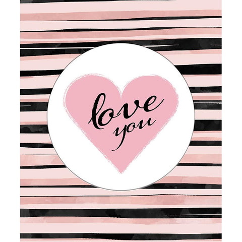 Love you 01 Black Modern Wood Framed Art Print with Double Matting by LightBoxJournal