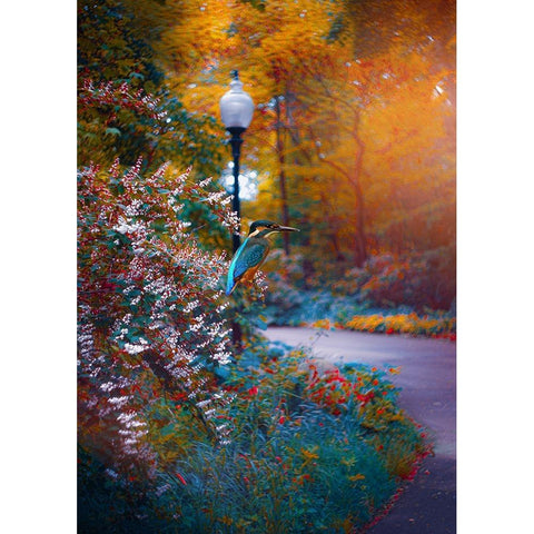 Summer Garden Gold Ornate Wood Framed Art Print with Double Matting by Love Grams