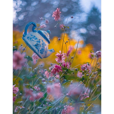 The Constant Gardener White Modern Wood Framed Art Print by Love Grams