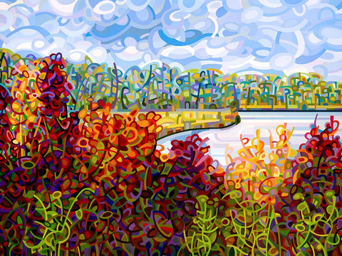 Summers End Black Modern Wood Framed Art Print by Budan, Mandy