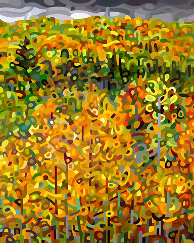 Towards Autumn Black Modern Wood Framed Art Print by Budan, Mandy