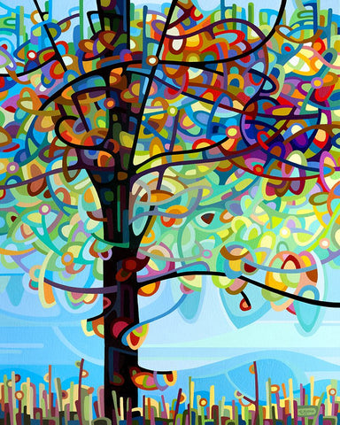 Along The River Black Ornate Wood Framed Art Print with Double Matting by Budan, Mandy