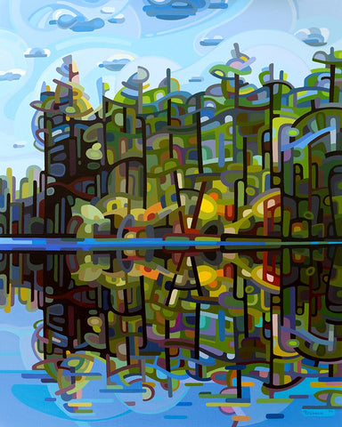 Summer Duet Black Modern Wood Framed Art Print by Budan, Mandy