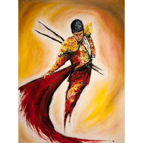 Matador Black Modern Wood Framed Art Print with Double Matting by Allante, Marc
