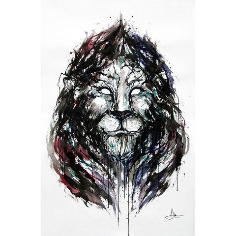 Ozymandius Black Modern Wood Framed Art Print with Double Matting by Allante, Marc