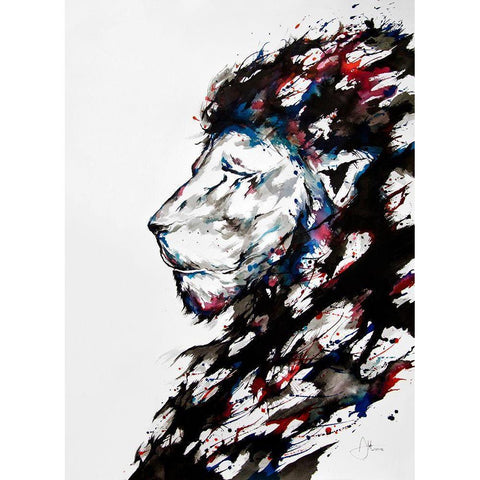 Repose Black Modern Wood Framed Art Print with Double Matting by Allante, Marc