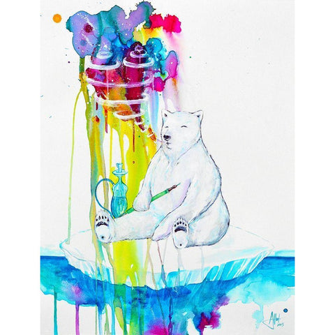 Mint White Modern Wood Framed Art Print by Allante, Marc