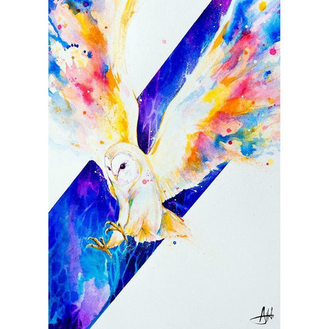 Hector White Modern Wood Framed Art Print by Allante, Marc