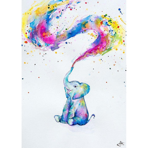 Spring Black Modern Wood Framed Art Print by Allante, Marc