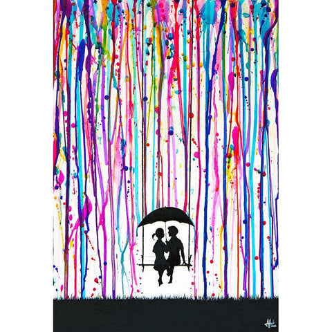 Days Gone By Black Modern Wood Framed Art Print by Allante, Marc