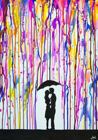 Lavender White Modern Wood Framed Art Print with Double Matting by Allante, Marc