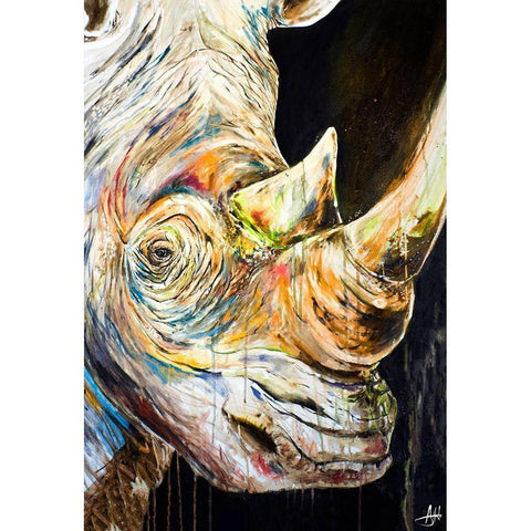 Unicorn White Modern Wood Framed Art Print by Allante, Marc