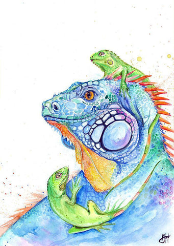 Here be Dragons White Modern Wood Framed Art Print with Double Matting by Allante, Marc