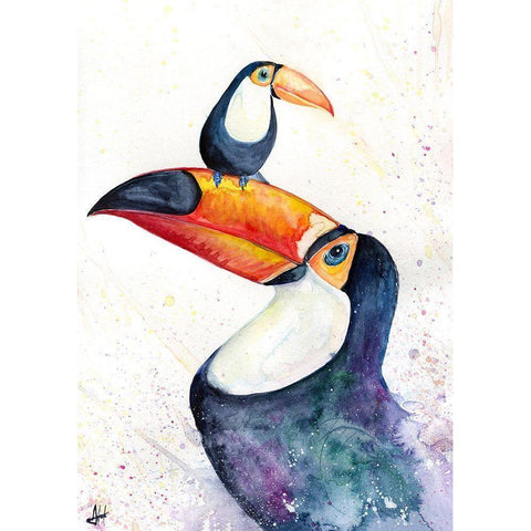 Toucan Play that Game Gold Ornate Wood Framed Art Print with Double Matting by Allante, Marc