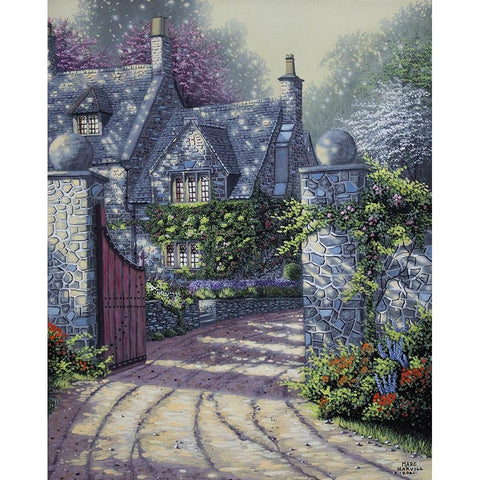Ivy Manor Gold Ornate Wood Framed Art Print with Double Matting by Harvill, Marc