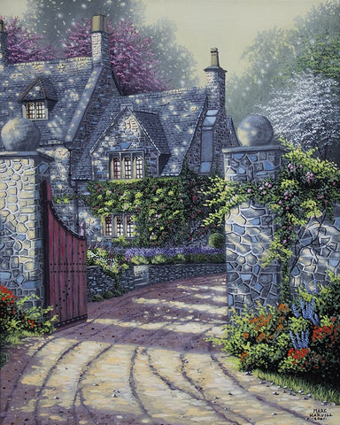 Ivy Manor White Modern Wood Framed Art Print with Double Matting by Harvill, Marc