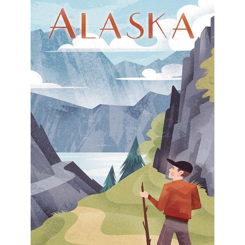 Alaska Black Modern Wood Framed Art Print with Double Matting by Wickstrom, Martin