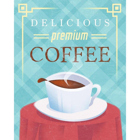 Coffee Delicious White Modern Wood Framed Art Print by Wickstrom, Martin