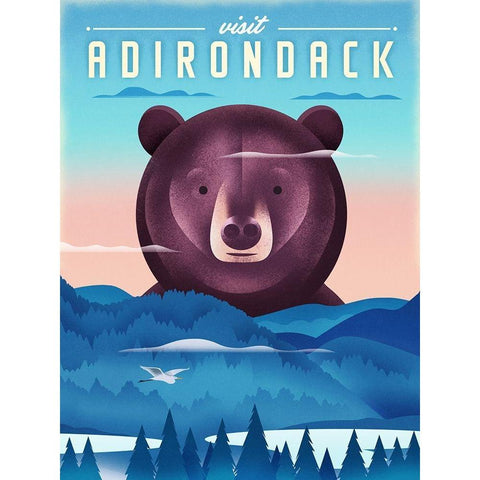 Adirondack White Modern Wood Framed Art Print by Wickstrom, Martin