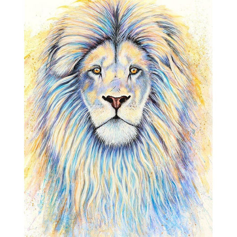 Leo the Lion Black Modern Wood Framed Art Print with Double Matting by Wickstrom, Martin