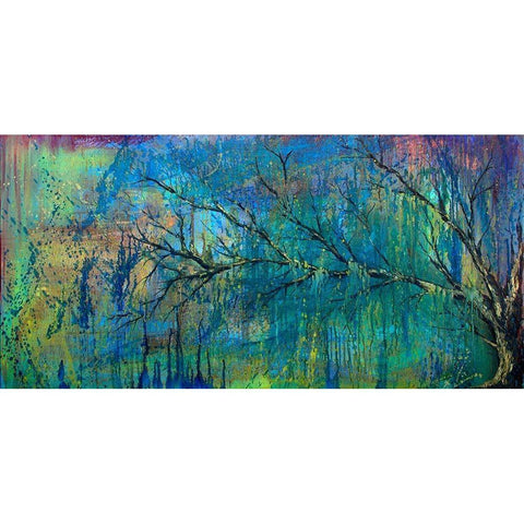 Prelude to Spring Tree White Modern Wood Framed Art Print by Wickstrom, Martin