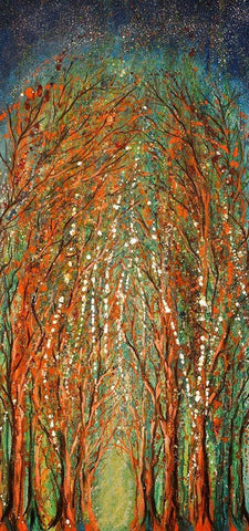 The Wildwood Forest Black Ornate Wood Framed Art Print with Double Matting by Wickstrom, Martin
