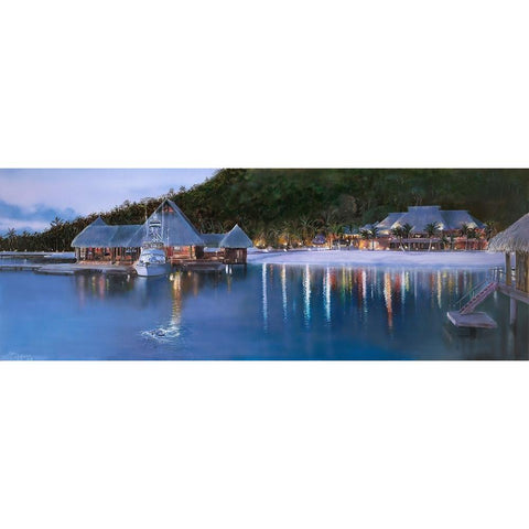 Bora Bora White Modern Wood Framed Art Print by Murray Henderson Fine Art