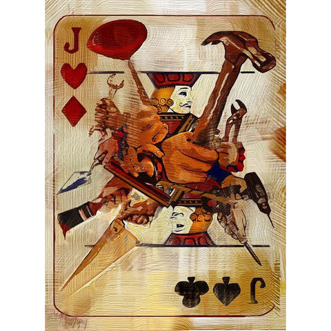 Jack Of All Trades White Modern Wood Framed Art Print by Murray Henderson Fine Art