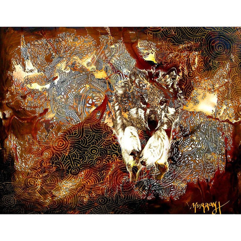 De Wolf Gold Ornate Wood Framed Art Print with Double Matting by Murray Henderson Fine Art