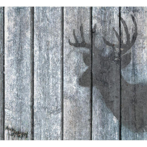 Deer Shadow White Modern Wood Framed Art Print by Murray Henderson Fine Art