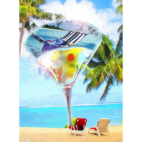 Southern Martini Black Modern Wood Framed Art Print by Murray Henderson Fine Art