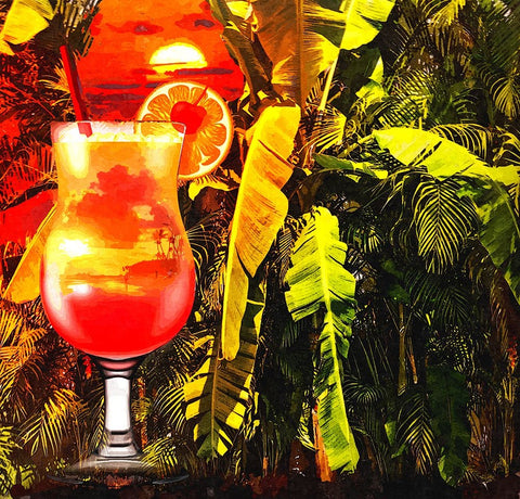 Tequila Sunrise White Modern Wood Framed Art Print with Double Matting by Murray Henderson Fine Art