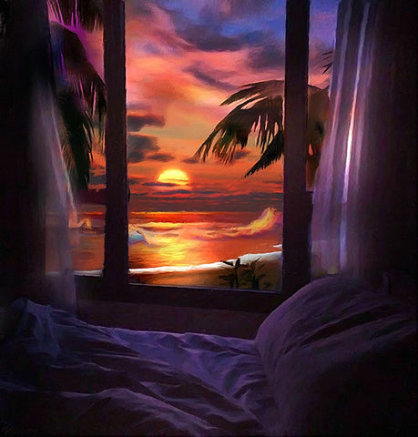 The Dream Print White Modern Wood Framed Art Print with Double Matting by Murray Henderson Fine Art